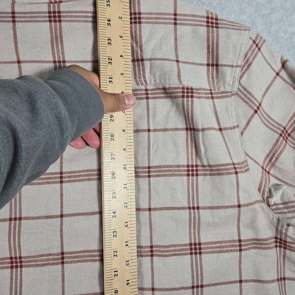 Prana Flannel Shirt Plaid 2XL NEW Button Down Dolberg Plaid Heavyweight Shacket - Picture 10 of 13